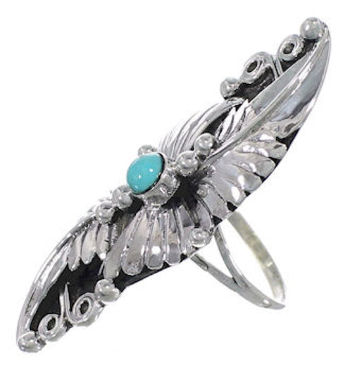 Southwest Silver Turquoise Jewelry Ring Size 6-1/2 NS54797